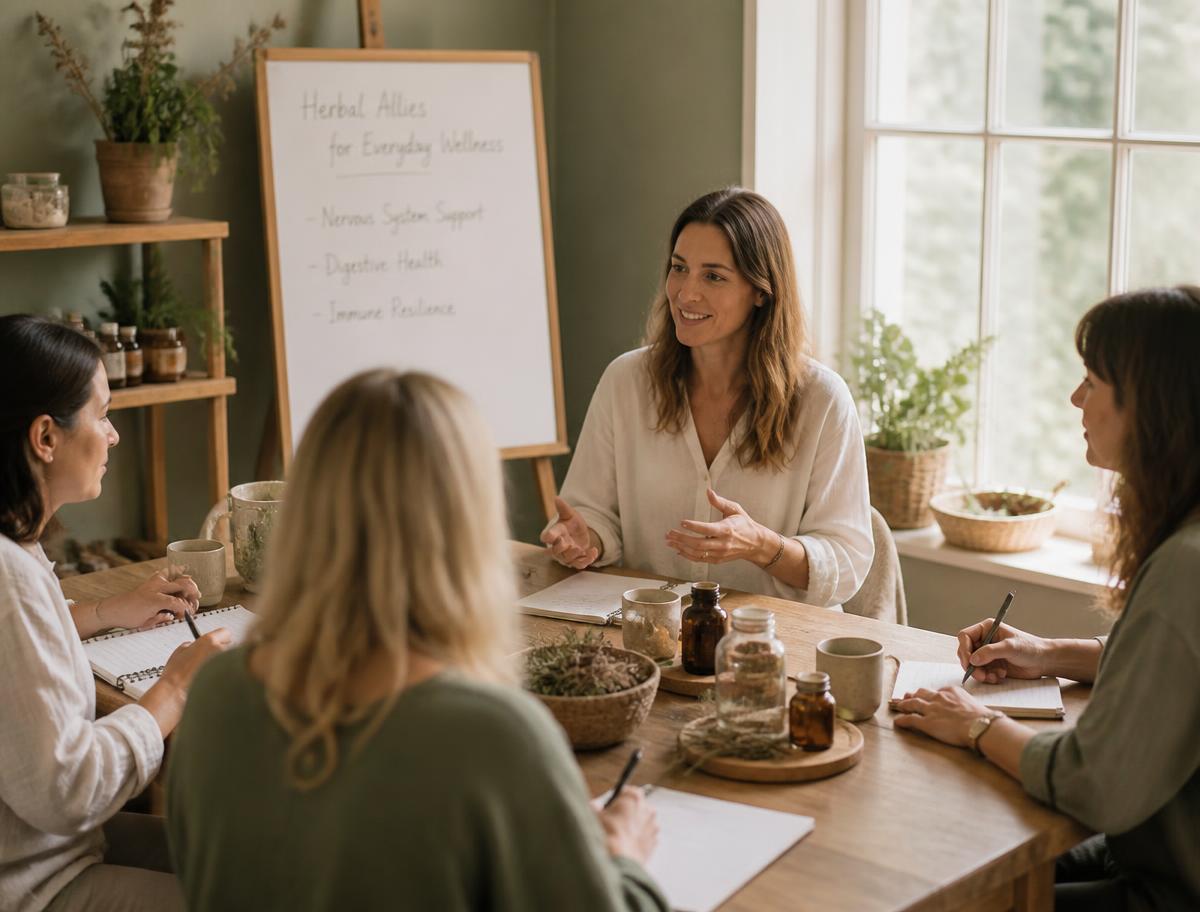 Atelier de formation en naturopathie en petit groupe au cabinet Natur'Elles à Cucq